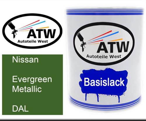 Nissan, Evergreen Metallic, DAL: 1L Lackdose, von ATW Autoteile West.